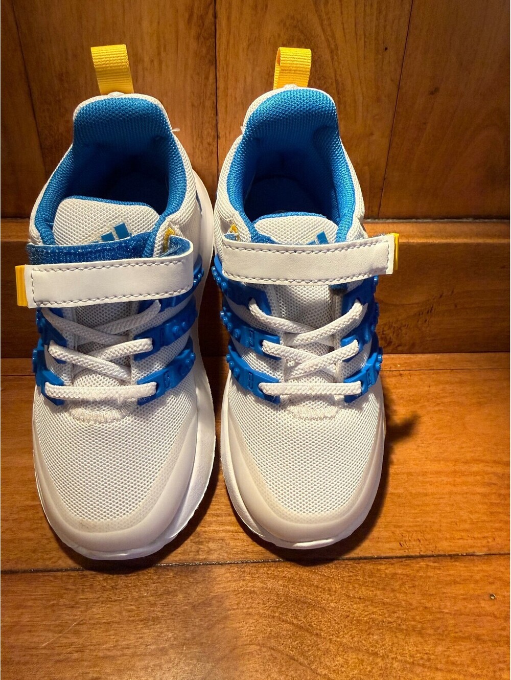 New Adidas Kids White and Blue LEGO Athletic Sneakers Toddler Size 8